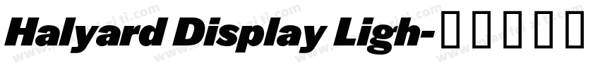 Halyard Display Ligh字体转换